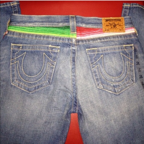 SALE True Religion Billy Baja colorful patch jeans - Picture 8 of 8